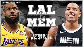 Los Angeles Lakers vs Memphis Grizzlies Full Game Highlights  Nov 14  2024 NBA Season [upl. by Dyob]