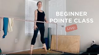 Beginning Pointe Class LIVE  Ballerinas By Night [upl. by Resay]