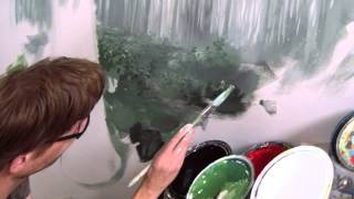 Painting A Forest  Mural Joe [upl. by Eartha730]