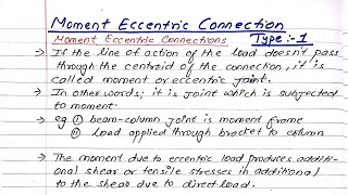 Unit2  Moment Eccentric Connection  Load lying in the plate of rivet  Prashant YT  BE Civil [upl. by Mayhew]