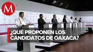 Primer debate de candidatos a la gubernatura de Oaxaca pocas propuestas y muchas acusaciones [upl. by Nagaer]