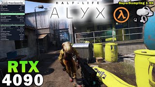 HalfLife Alyx  RTX 4090  R9 7950X  Ultra Graphics  Oculus Quest 2 120Hz  SuperSampling 19x [upl. by Thistle]