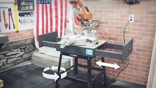 Cheap amp Easy Mobile Miter Saw Stand  DIY [upl. by Aroled]