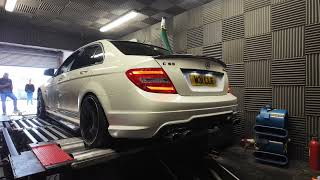 VOLUME UP C63 W204 STRAIGHT PIPE DYNO RUN [upl. by Ecinerev503]