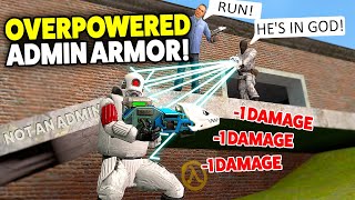 Overpowered ADMIN ARMOR  Gmod DarkRP New OP Admin Power Suit [upl. by Tenaej]