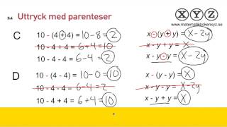 Y 34 Uttryck med parenteser [upl. by Yrahca]