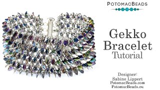 Gekko Bracelet  DIY Jewelry Making Tutorial by PotomacBeads [upl. by Ahtanaram202]