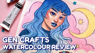 GEN CRAFTS WATERCOLOUR REVIEW  Inexpensive Watercolours [upl. by Wilburt644]