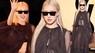 Rosé is a superstar at the Yves Saint Laurent show for the 2024 Paris Fashion Week [upl. by Aiva]