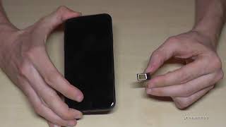 iPhone 11 How to insert the SIM card [upl. by Ativ]