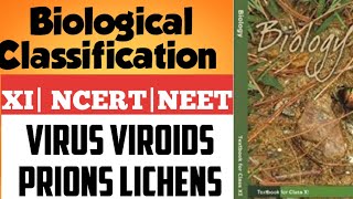 Biological ClassificationVirus Viroids Prions Lichens neetbiolgy class11 ncert [upl. by Beatty886]