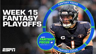 Week 15 Fantasy Preview Can Justin Fields repeat last weeks performance  Fantasy Focus 🏈 [upl. by Lucchesi]