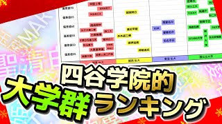 【大学群関東私大愛知私大関西私大国公立大学】四●学院が大学群序列を発表した結果…【横横海外首都電農学茶】 [upl. by Nueoht570]