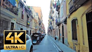 Barceloneta 🇪🇸 4K 60fps 🇪🇸 evening walk 4K UHD quartier classic at the beach [upl. by Ahsyekal]