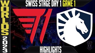 T1 vs TL Highlights  Worlds 2023 Swiss Stage Day 1 Round 1  T1 vs Team Liquid [upl. by Neirrad]