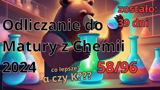 39 dni do Matury z Chemii 5896 dzień odliczania  stopień stała dysocjacji i co z nimi [upl. by Haney627]