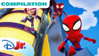 Marvels Meet Spidey and his Amazing Friends Shorts  Season 3  20 Min Compilation  disneyjr [upl. by Ancilin]