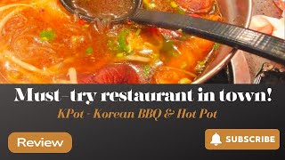 KPot Restaurant  Korean BBQ amp Hot Pot Review KoreanBBQ HotPot FoodieAdventure [upl. by Delcina]