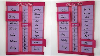 How to make wall calendar  DIY perpetual calendar  Easy paper crafts  Maison Zizou [upl. by Sesmar]