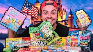 PROVANDO DOCES AMERICANOS  CHUPETA DO MINION BALA TROLLI E RAINBOW NERDS [upl. by Atal13]