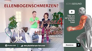 Ellenbogenschmerzen 4 Übungen und du bist schmerzfrei [upl. by Wolliw]