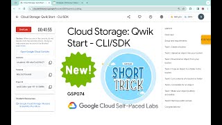 NEW Cloud Storage Qwik Start  CLISDK  qwiklabs  GSP074  With Explanation🗣️ [upl. by Eboj]