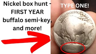 Nickel box hunt  FIRST YEAR buffalo nickel semikey and more [upl. by Yelrah]