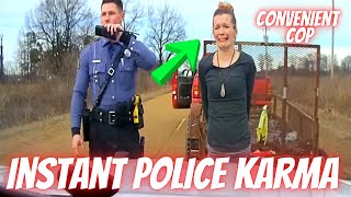 BEST OF CONVENIENT COP 2 Police Instant Karma  Karma Cop  Justice Clip Drivers busted by cops [upl. by Barnaba]