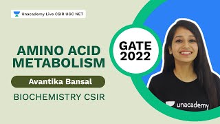 Amino Acid Metabolism  Biochemistry CSIR  GATE 2022  Avantika Bansal  Unacademy Live CSIR [upl. by Tychonn]