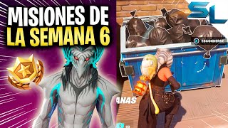 Como COMPLETAR TODAS las MISIONES DE LA SEMANA 6 TEMPORADA 4 CAPITULO 4 FORTNITE [upl. by Llemor]