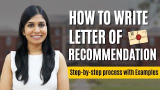 How to write LOR for studying abroad  Letter of Recommendation Writing Tips [upl. by Luci]