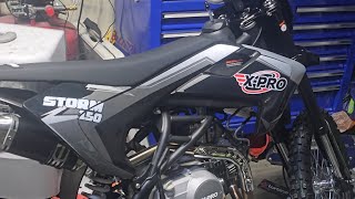 unboxing the new 2023 xpro Storm 150cc dirt bike Mr Bentleys upgrade has arrived [upl. by Refinnej]