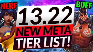 NEW PATCH 1322 TIER LIST  BEST Champions NEW Meta  LoL Update Guide [upl. by Roosnam]