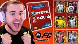 COMPLETANDO O ÁLBUM UTOTS DO FC MOBILE 24🤑APENAS JOGADORES DE GER 99 6 [upl. by Ardnait316]