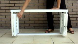 Woodlore Shutters  Float Track Shutters BiFold Panels Demonstration [upl. by Repooc]