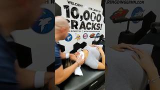 First Chiropractic Adjustment EVER Super Satisfying Cracks 🔥 shorts asmr chiropractic [upl. by Nafri]