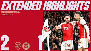 RICE amp HAVERTZ GOALS CLAIM ALL THREE POINTS  EXTENDED HIGHLIGHTS  Arsenal vs Brentford 21  PL [upl. by Aillimac]