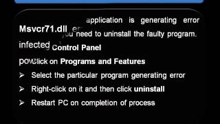 How To Fix Msvcr71dll Error [upl. by Steady]