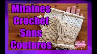 DIY Mitaines En Crochet Pour Débutantes  Crochet Fingerless Mittens For Beginners [upl. by Cole]