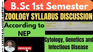 BSc 1st Semester  Cytology Genetics and Infectious Disease  Zoology Syllabus Discussion [upl. by Proudman982]