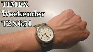 Timex T2N651 Weekender Распаковка и обзор Unboxing and a brief review [upl. by Itoc]