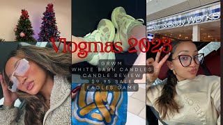 GRWM  WHITE BARN CANDLE REVIEW  EAGLES FOOTBALL LIVE REACTION  SHEIN GLASSES HAUL Vlogmas DAY 8 [upl. by Ingmar]