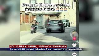 Etg  Rissa fra centauro e automobilista sulla Lariana folli manovre ad alto rischio [upl. by Dnalon]