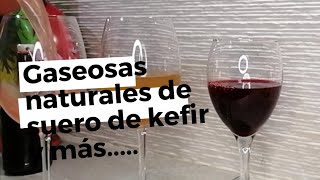 GASEOSAS NATURALES CON SUERO DE KEFIR DE LECHE Y BULGAROS DE AGUA [upl. by Ahsaekal]