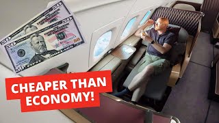 How I Flew Qatar Airways A380 FIRST CLASS Cheaper Than Economy [upl. by Nilat475]