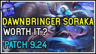 NEW Dawnbringer Soraka Skin  Diamond Gameplay [upl. by Lleddaw]