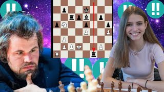 Fine chess game 3 Anna Cramling vs Magnus Carlsen 4 [upl. by Mathi203]