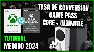 XBOX GAME PASS CORE  ULTIMATE con TASA DE CONVERSION  XBOX SERIES XS  2024 [upl. by Skeie]