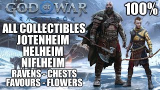 God Of War Ragnarok Jotenheim Helheim amp Niflmheim All Collectibles Guide  100 Platinum [upl. by Alekehs]