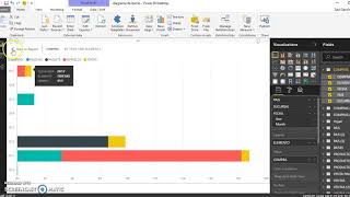 POWER BI STACKED BAR DIAGRAMA DE BARRAS [upl. by Jordain]